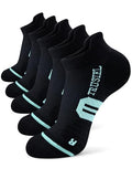 Trusiel Ankle Compression Socks for Women Running Moisture Wicking 5 Pairs - color: Black, size: 6-9