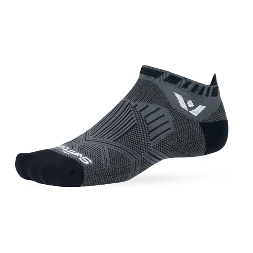Swiftwick ASPIRE Zero No Show Performance Socks - color: Charcoal Gray, size: Large