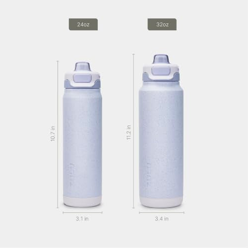ZULU Powerfill Pro 24oz Stainless Steel Sip or Chug Water Bottle, Glacier - color: Glacier Drift, style: 24oz