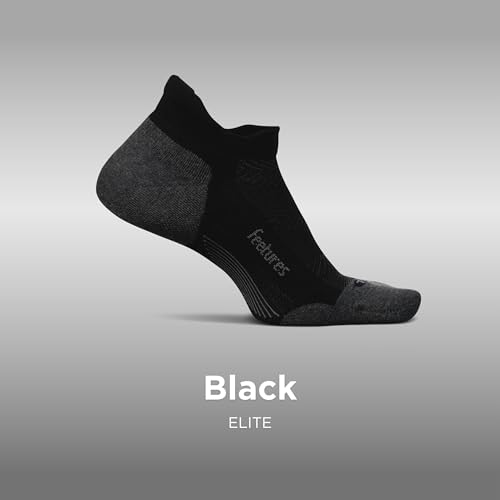 Feetures Elite Max Cushion No Show Tab Ankle Sock - color: New Black (1 Pair), size: X-Large