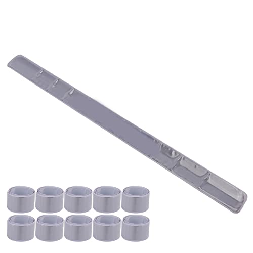 Socobeta Slap Bands, Reflective Arm Band Visible Highly Elastic Dazzling Light for Sports (Silver)
