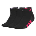 adidas Women's Cushioned Socks 3 Pairs - color: Black/Magic Lilac Purple/Power Pink/4.0/Low Cut, size: Medium, style: Low Cut
