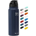 Fanhaw 20oz Stainless Steel Water Bottle with Chug Lid, Navy Blue - color: Navy Blue, style: 20 Ounces