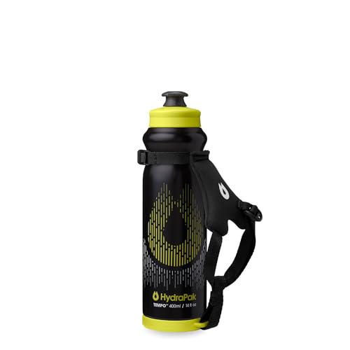 HydraPak Tempo Pro Handheld Running Squeeze Bottle (400ml, Black) - color: Black, style: 400ml