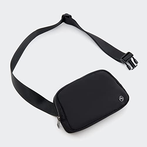 Pander Crossbody Belt Bag for Women and Men, Travel and Everyday Use, Black - color: Black