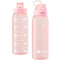 30oz Tritan Water Bottle with Time Marker, 1-Pack, Pink - color: Pink