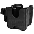 Accmor Stroller Cup Holder with Phone Holder, Bike Cup Holder, Walker Scooter Wheelchair Cup Holder Attachment, Universal Cup Holder for Uppababy Graco Strollers - color: All Black Carbon Fiber Texture