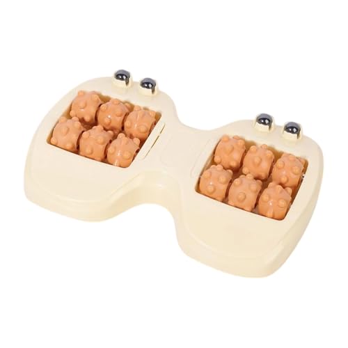 Foot Roller Massage Ergonomic Portable Magnetic Beads Massage Tool Care - color: Yellow