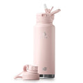 IDEUS 40oz Stainless Insulated Bottle with 2 Leak-Proof Lids, Light Pink - color: Light Pink, size: 40 Ounces