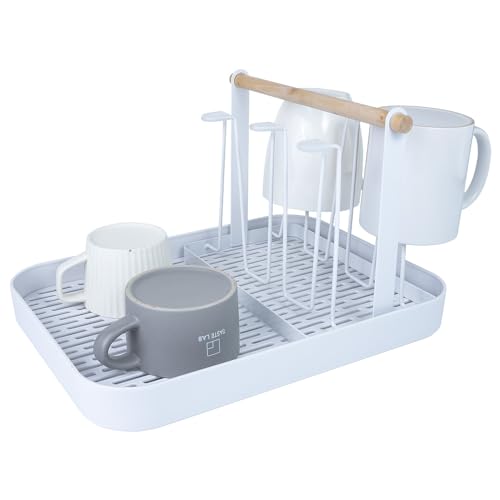 Countertop Drying Rack for Insulated Water Bottles, Glasses, Sports Bottles, Baby Bottles, and More - Drainage Tray for Easy Cleaning and Drying - Practical and Stylish