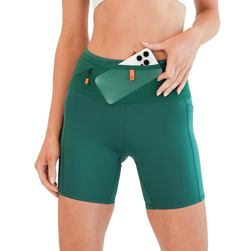 FlipBelt Women's Air Compression Shorts 6 inch - Jungle Green - XS
