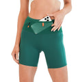FlipBelt Women's Air Compression Shorts 6 inch - Jungle Green - XS