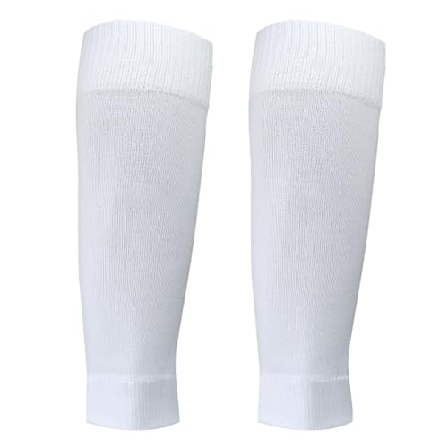 HUIOP Sock,Running Leg Socks, 1 Pair Shin Guard Socks Men Women Soccer Shin Socks Football Calf Sleeves - color: White