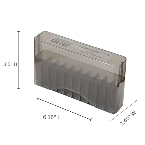 MTM Case-Gard J-20-L-41 Slip-Top Ammo Box, 20 Round, Clear Smoke - color: Clear Smoke