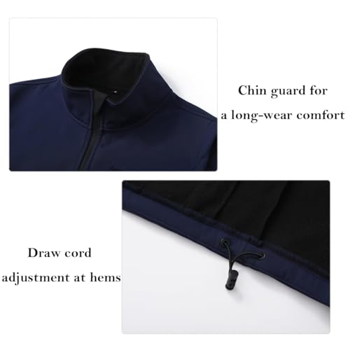 Msmsse Men's Outerwear Lightweight Vest Standing Collar Puffer Sleeveless Jacket for Hiking Running Golf - color: A-dark Blue, size: XX-Large