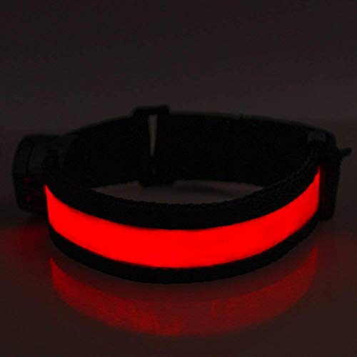 Reflective Running Gear LED Armband Rechargeable - color: Red Black
