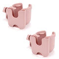 Accmor Stroller Cup Holder with Phone Holder, Bike Cup Holder, Walker Scooter Wheelchair Cup Holder Attachment, Universal Cup Holder for Uppababy Graco Strollers - color: All Light Pink & All Light Pink