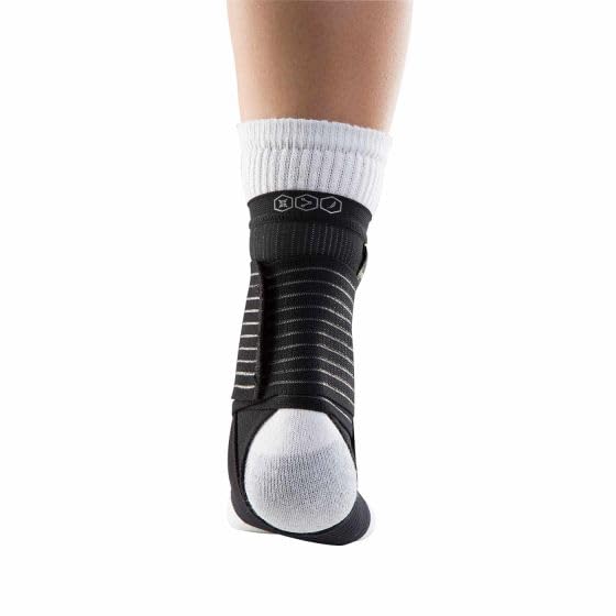DonJoy Performance Figure 8 Ankle Sleeve with Straps for Moderate Support - Ankle Sprains, Strains, Inflammation, Swelling, Pain - Small - size: Small