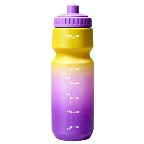 24oz Bike Water Bottle, Cycling Squeeze Water Bottle Leakproof BPA Free - color: B-Purple