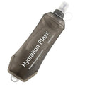 AXEN Soft Flask TPU Foldable Running Hydration Flask, Soft Collapsible Water Bottle for Hydration Pack Cycling Marathon Running Hiking - color: Grey-500ml