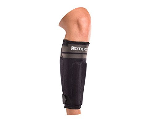 Compex Anaform Shin Splint Compression Sleeve Calf Support for Running, Cycling, Walking - Black - Small - size: Small