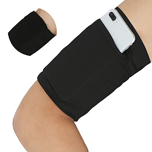 Jogging Walking Cellphone Armband Wristband Sleeve Bag Holder Pouch Case Strap for iPhone 6 6S 7 8 Plus X XR XS 11 12 13 14 15 for Women Men Arm for Running Walking Jogging Trekking - Black/Medium