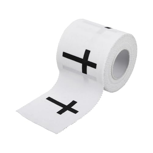 Cross Wrist Tape, White Cotton Christian Athletic Tapes, Sports Lacrosse Baseball Soccer Wrist Tape Baseball Soccer, Pre-Wrap Cross Athletic Tape 2 Inch Wide for Athletes Serrated Edge - color: White