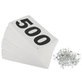PATIKIL Tearproof Running Bib Numbers, Waterproof Race Competitor Numbers with Safety Pin - size: 7x4 Inch, style: 1-500