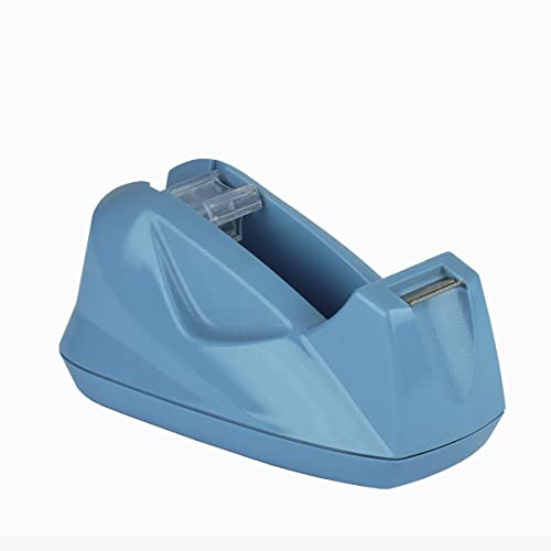 Acrimet Desktop Tape Dispenser, Premium, Non-Skid Base, Plastic, Light Blue - color: Solid Blue