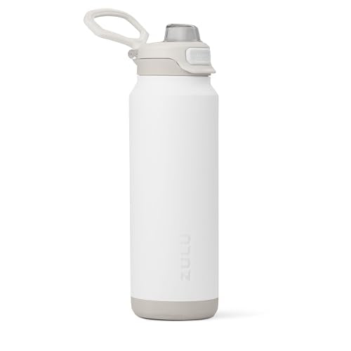 ZULU Powerfill Pro 32oz Stainless Steel Sip or Chug Water Bottle, White - color: White Monochrome, style: 32oz