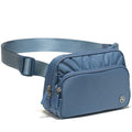 Pander Nylon Crossbody Belt Bag with Excess Strap Keepers, 6-Pocket Adjustable Sling Fanny Pack for Travel and Everyday Carry, Blue - color: Blue