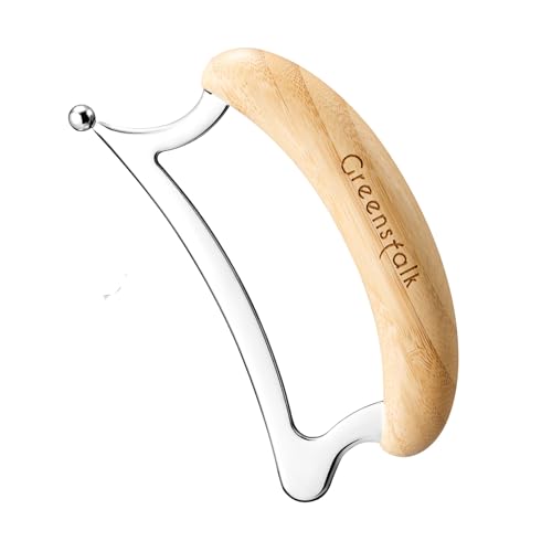 Greenstalk Stainless Steel Gua Sha Muscle Scraper Tool for Muscle Relief, Wooden Massage Tools,Body Guasha Tool, Portable Body Scrapers Tool for Neck, Back, Feet Recovery. - size: Single