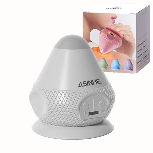 HZC Heated Vibrating Massage Ball – Plantar Fasciitis Relief & Back Pain Massager, Suction Base for Wall or Floor Use, Hands-Free or Handheld, Rechargeable Trigger Point Ball