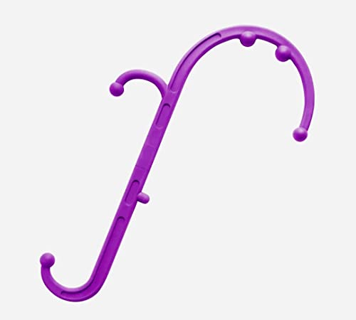 Mount Plus MP005 Back Massager Handheld Tool | Back and Neck Massager | Trigger Point Therapy Self Massage Tool | Fibromyalgia Pain Relief (1 Pack Purple) - color: 1 Pack Purple