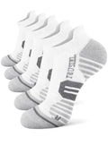 Trusiel Ankle Compression Socks for Women Running Moisture Wicking 5 Pairs - color: White, size: 6-9