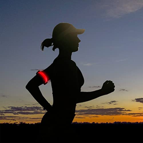 Reflective Running Gear LED Armband Rechargeable - color: Red