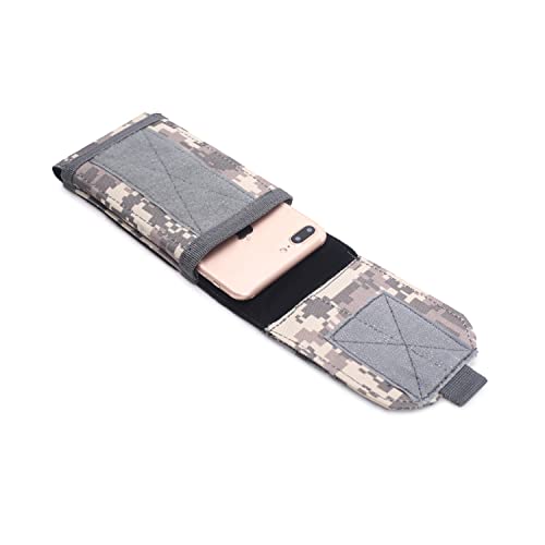 Universal Tactical MOLLE Holster Army Mobile Phone Belt Pouch EDC Security Pack Carry Accessory Kit Waist Bag Case Compatible iPhone 13 Pro X XS Max XR 7 8 6/6s Plus for Samsung Galaxy S10 S9 S8 Plus - color: #B (Big)