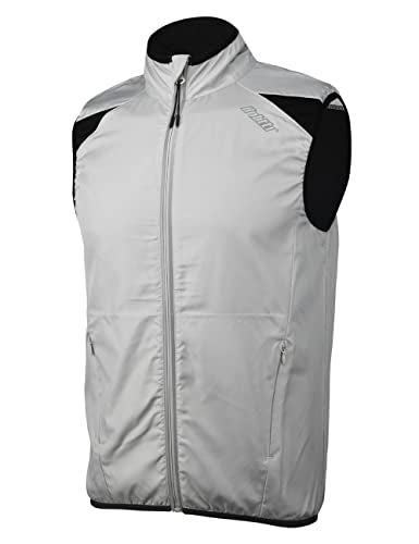 bpbtti Men's Cycling Running Vest Sleeveless Windbreakers With Two side Pockets(2.0) - Windproof, Breathable and Reflective - color: Grey, size: Large