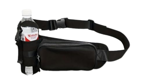 Running Fanny Pack with Water Bottle Holder, Waist Pack Hydration Belt for Men Women, Adjustable Water Resistant Belt Bag for Hiking Walking Travel Dog Walking