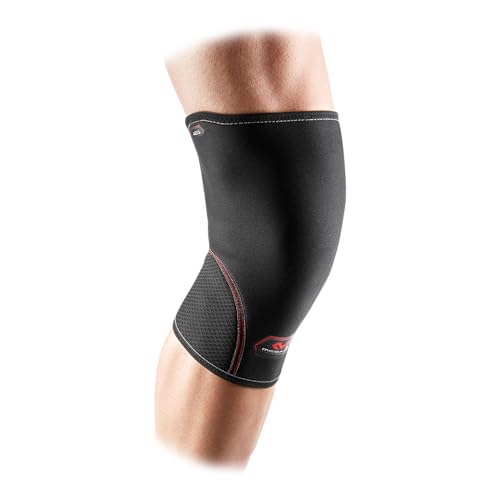 McDavid Knee Compression Sleeves. Lightweight Neoprene Support, Men/Women, for Left & Right Knee, Fits Men & Women, Includes 1 Sleeve, Black - size: Large