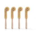 Wooden Bottle Brush - L-Shape Long Handle Cup Scrubber for Water Bottles, Decanters & Glassware - Beech Wood Kitchen Cleaning Tool (Multipack) (4) - size: 4 Pack - L-Shape Brushes