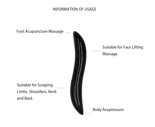Massage Stones Guasha Roller Obsidian Gemstone Meditation Healing Stick Stone Gua Sha Board for Facial Spa Massage