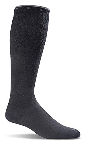 Sockwell Women's On the Spot Moderate Graduated Compression Sock - color: Black-solid, size: Small-Medium