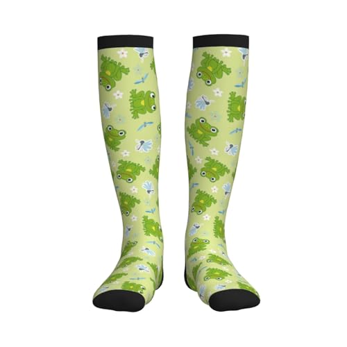 Crazy Fun Compression Socks, Unisex Knee High Support Socks - color: Frog