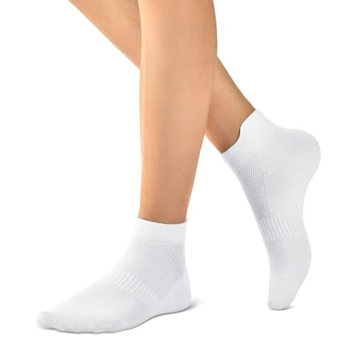 Walifrey Ankle Socks for Women, 6 Pairs Low Cut Athletic Socks - color: White/Black/Grey, size: 6-8