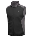 Little Donkey Andy Men's Softshell Vest Lightweight Windproof Waterproof - color: Basic Black Gray, size: Medium