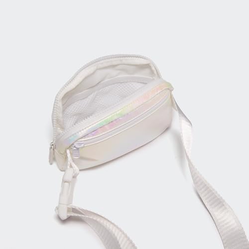 Pander Nylon Fanny Pack for Women, Two-Way Zipper Crossbody Bag - color: Iridescent