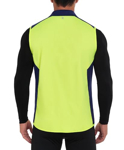 Little Donkey Andy Men's Softshell Vest Lightweight Windproof Waterproof - color: Basic Yellow, size: Large
