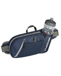 WATERFLY Water Bottle Fanny Pack, Hiking Hydration Belt for Women Men - color: Navy Blue