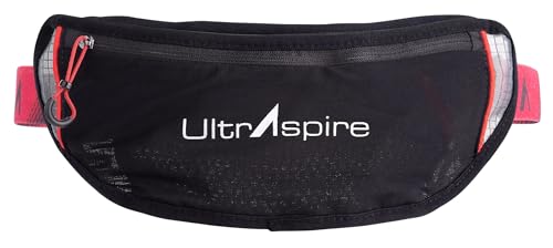 Ultraspire Lumen Collection Waist Light Belt | Lightweight & Water Resistant - 600 5.0, Black/Red